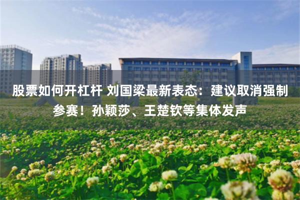 股票如何开杠杆 刘国梁最新表态：建议取消强制参赛！孙颖莎、王楚钦等集体发声